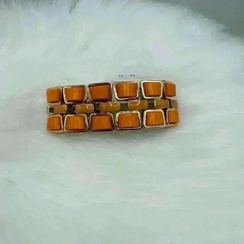 Orange Chunky Brick Design Bracelet